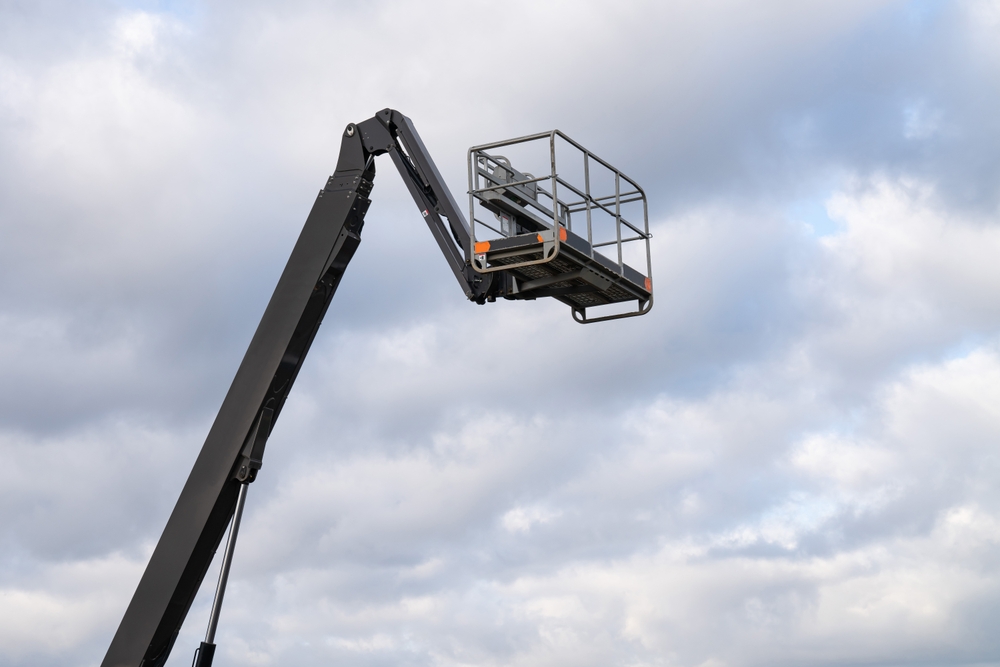 Plataforma elevadora en condiciones de lluvia